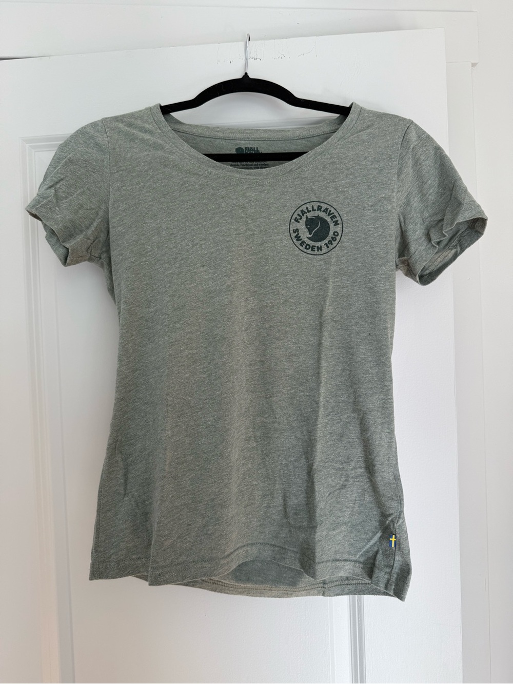 Fjallraven Women's Sage Green Logo Short Sleeve Tee